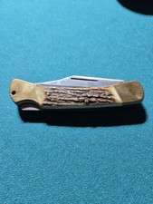 Vintage Puma 905 Duke- Lockback Knife. Solingen Germany Stag handle