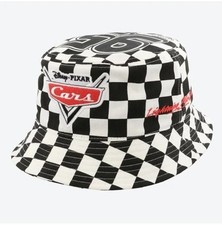 Tokyo Disney Resort Cars Lightning McQueen Embroidery Bucket Hat Cap Japan Used