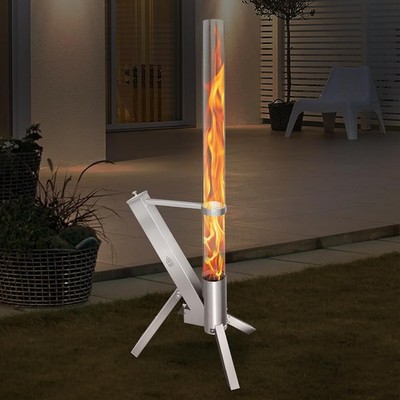 Outdoor Pellet Heater, Patio Fire Pit with Silver