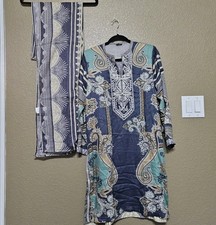 3 Piece Kameez Shalwar Dupatta Sapphire Brand Pakistani Medium Pit To Pit 21