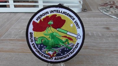 DEA Drug Enforcement Administration Heroin Intelligence Unit Hook & Loop Patch