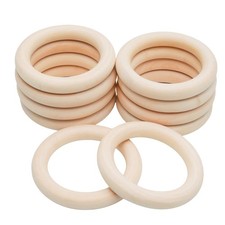 Wooden Rings for Macrame Craft, 4 Inch Unfinished Natural Wood Rings DIY Craft
