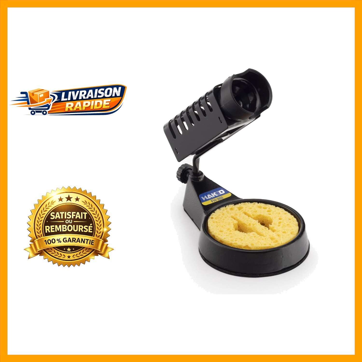 Support Fer à Souder Céramique HAKKO Import Japon avec Éponge de Nettoyage Panne