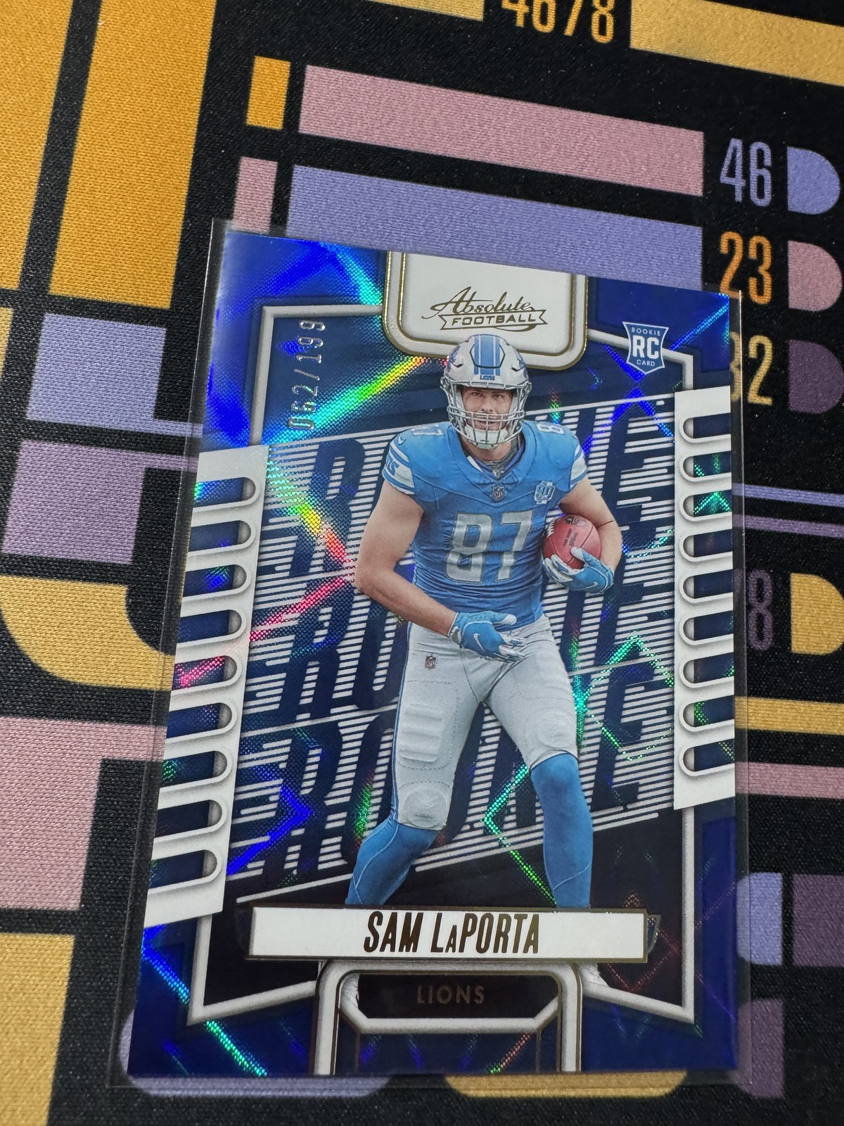 2023 Panini Absolute #115 Sam LaPorta Blue Diamonds /199