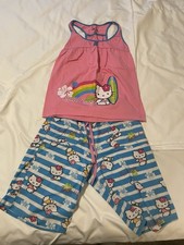 Vintage Juniors Hello Kitty Two-Piece Pajama Set Size Small