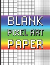 Blank pixel art paper: Pixelart coloring sketchbook with a progressively tighte