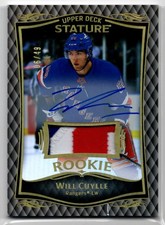 2023-24 Upper Deck Stature Rookie Auto Patch Will Cuyle Rookie Auto 06/49 New