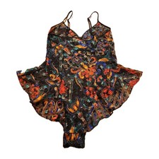 VTG VICTORIA'S SECRET Gold Label Floral Sheer Lingerie Teddy Size Small