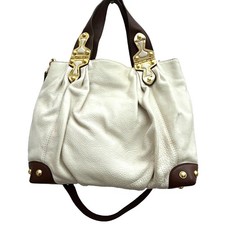 Borsa a mano Michael Kors in pelle color crema e ciottoli Y2K tracolla staccabile