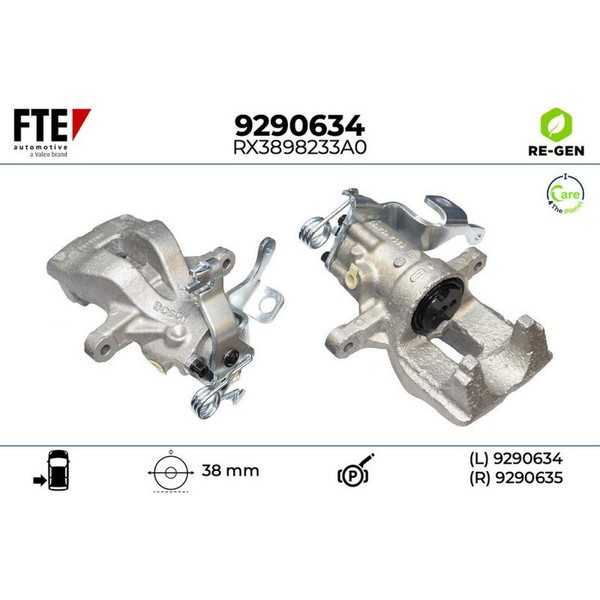 Fte 9290634 Bremssattel FüR Citroen C4 C4 Grand Ud Ua-image