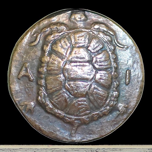 350-338 BC Ancient Greek Coin Aegina Turtle - Silver Plated Drachma 21mm