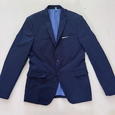 Zara Men  s Navy Blue Blazer Jacket Size US 38
