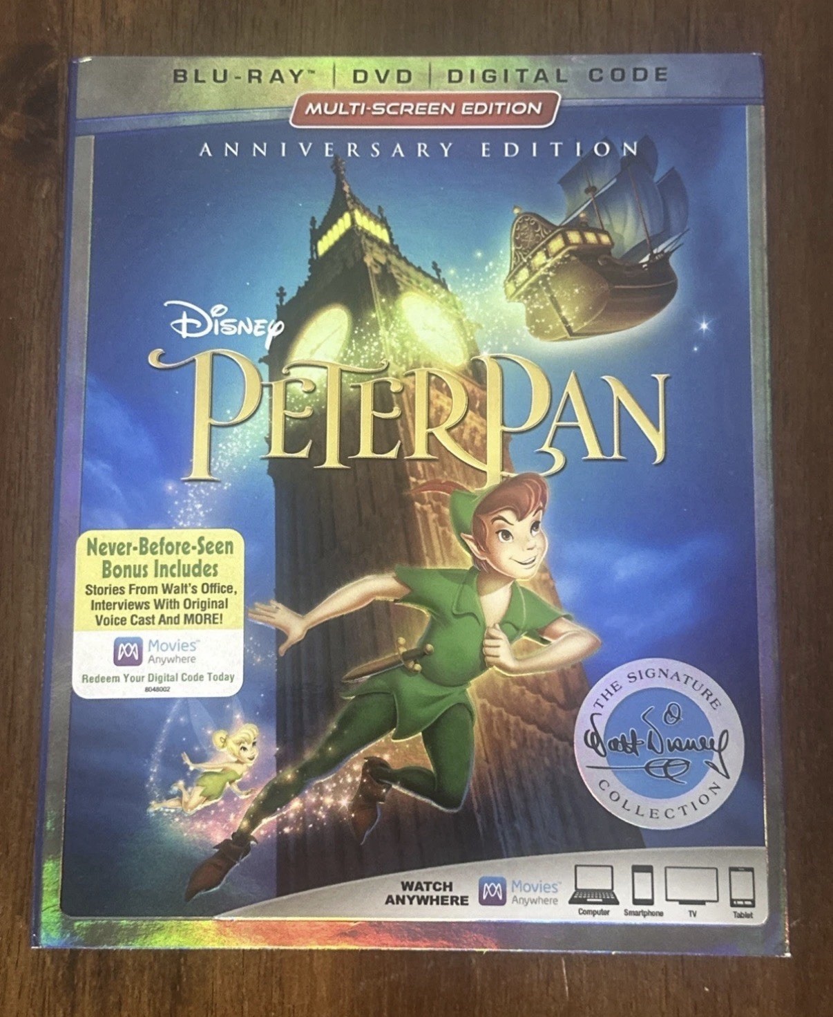 Peter Pan (Anniversary Edition) New Disney Blu-ray / DVD Set - Brand New Sealed