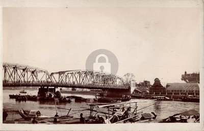 Shanghai China Waibaidu Garden Bridge Iwamoto RPPC Photo Postcard COPY