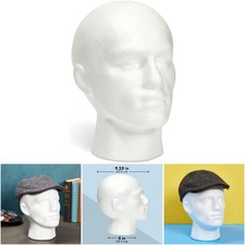 White Foam Mannequin Head 9.25x7x11in Masks Hats Wigs Display Stand