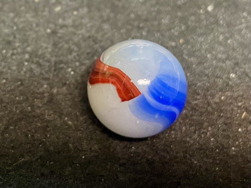 Vintage Akro Blue Oxblood Mint 5/8”(.625”)  Neat Marble 