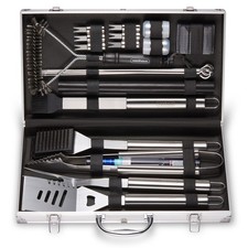 25Pc BBQ Tool Set, VonHaus Barbecue Accessories Kit, Barbeque Utensils