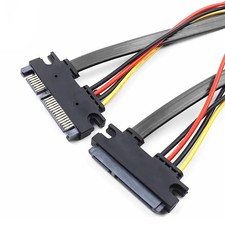 SATA Power Extension Cable 19.7 Inch 22Pin III Male To Female Combo 7 15pin