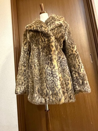 Hysteric Glamour, Hysteric Glamour Leopard Faux Fur Coat Vintage Free Size Punk Rock Warm