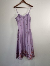 Free People On My Own Floral Satin Nightgown - Lilac Combo Women's SP