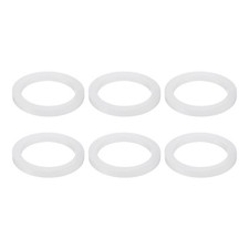 6Pcs Silicone Flat Washer DN20 2 19/32" OD x2" ID x 1/4" Thickness White
