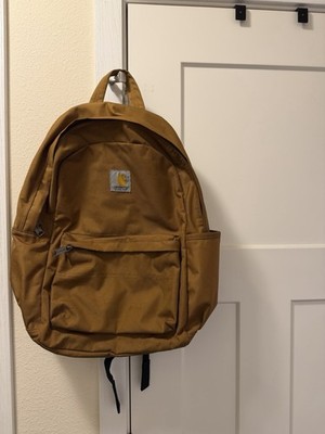 Carhartt Brown Backpack with Pockets, Adjustable Strap, Padded for Men
