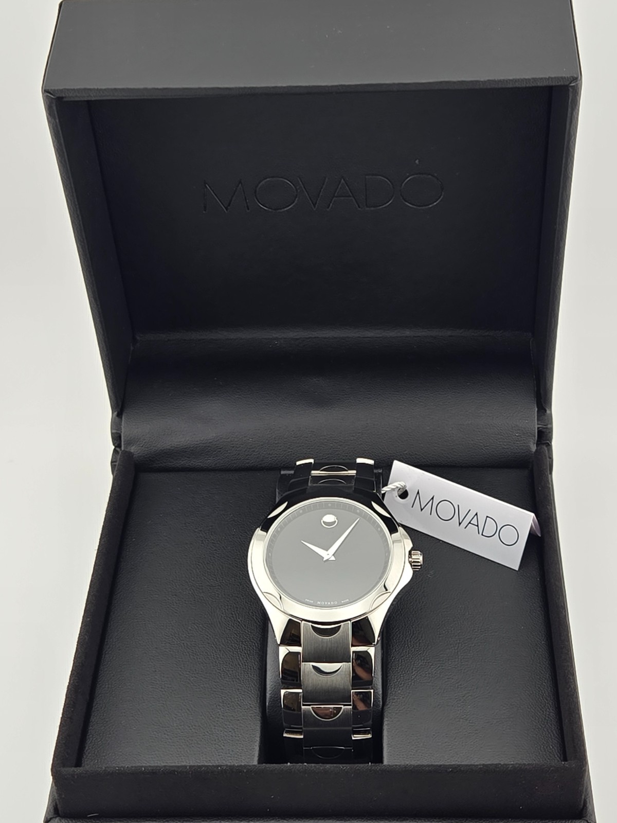 Movado Luno Men’s Black Dial Quartz Watch 0606378 - $1095 MSRP