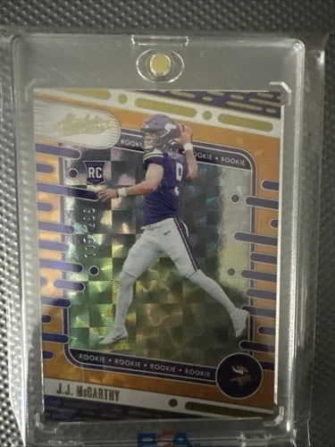 2024 Panini Absolute - Rookies J.J. McCarthy #110 Orange Mosaic /299 (RC)