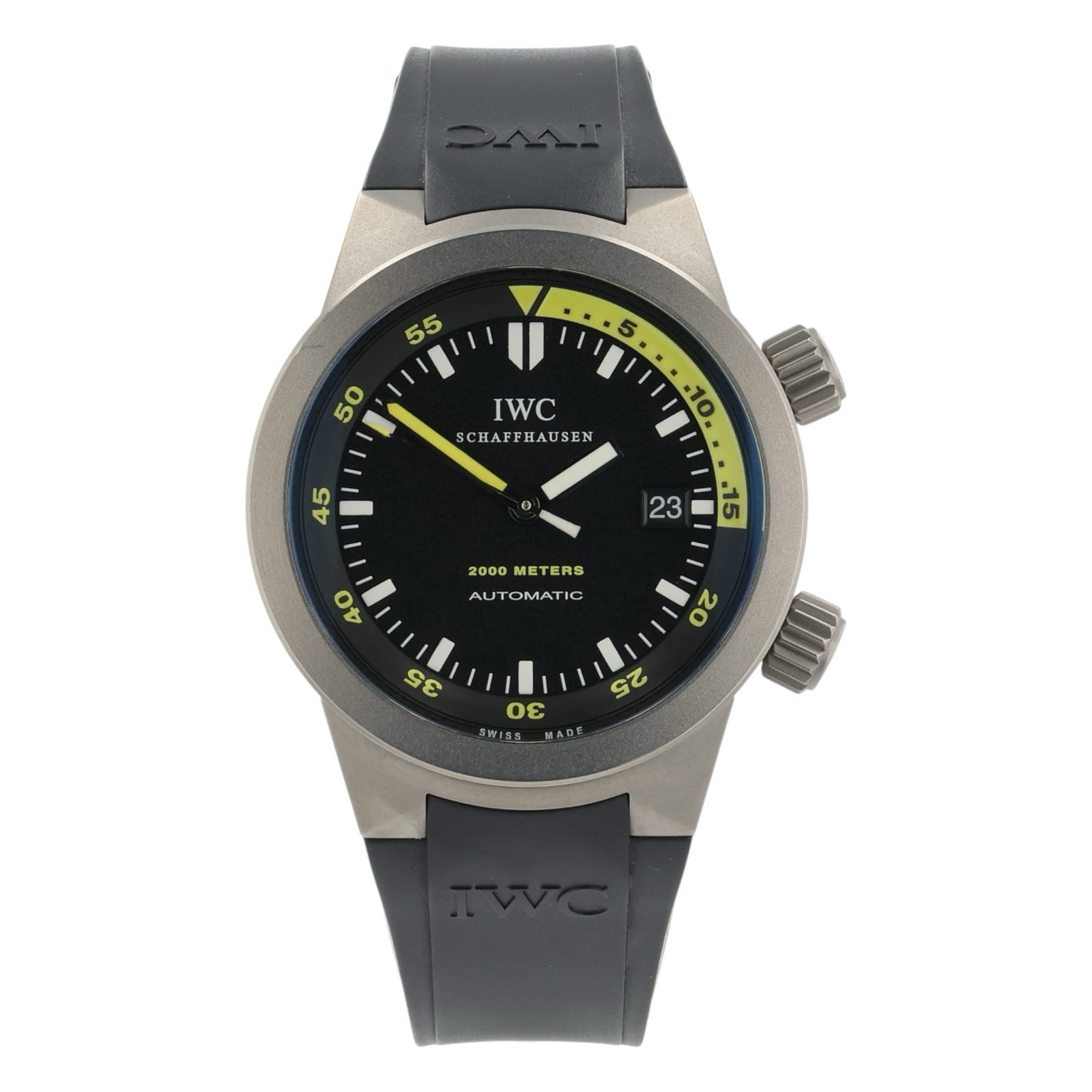 IWC Aquatimer Titanium Black Dial 42mm Automatic Movement Mens Watch IW353804