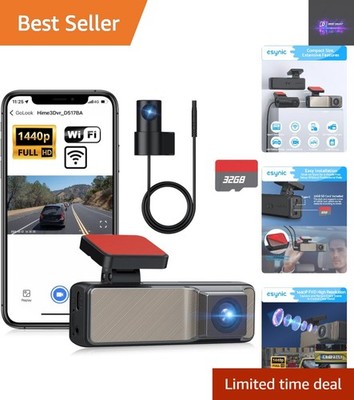 Weitwinkel 160° Front & 140° Rear Dashcam mit Nachtsicht & Loop Aufnahme