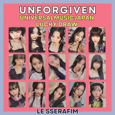 LE SSERAFIM UNFORGIVEN JAPAN 2ND SINGLE Lucky Draw Fotokarte Universelle Musik
