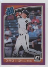 2018 Panini Donruss Optic Rated Rookie Purple Prizm Chance Sisco (Baltimore) 1x8
