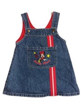 MICKEY FOR KIDS Minnie Mouse Overall dress 3T Vintage. Denim