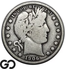 1906-D Barber Half Dollar, VG++