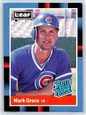 1988 Leaf #40 Mark Grace RC NM Chicago Cubs