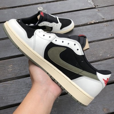 AJ 1 Retro Low OG SP Travis Scott Olive DZ4137-106 Mens Athletic shoes Size 4-14