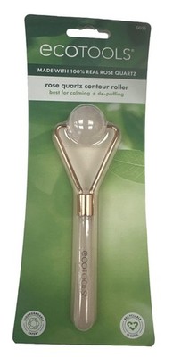 EcoTools Rose Quartz Contour Roller   100% Real Stone for Face + Neck Massage
