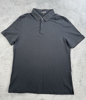 BAOBAB Perfect Shirt Tailored Fit Mens XL 1/4 Zip Black Polo Cotton Short Sleeve