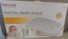 Beurer BY80 LCD Display Baby Scale W/Comfortable Curving Platform, White/Yellow