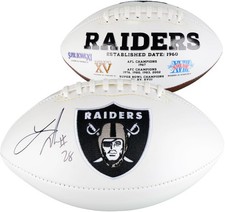 Latavius Murray Las Vegas Raiders Autographed White Panel Football