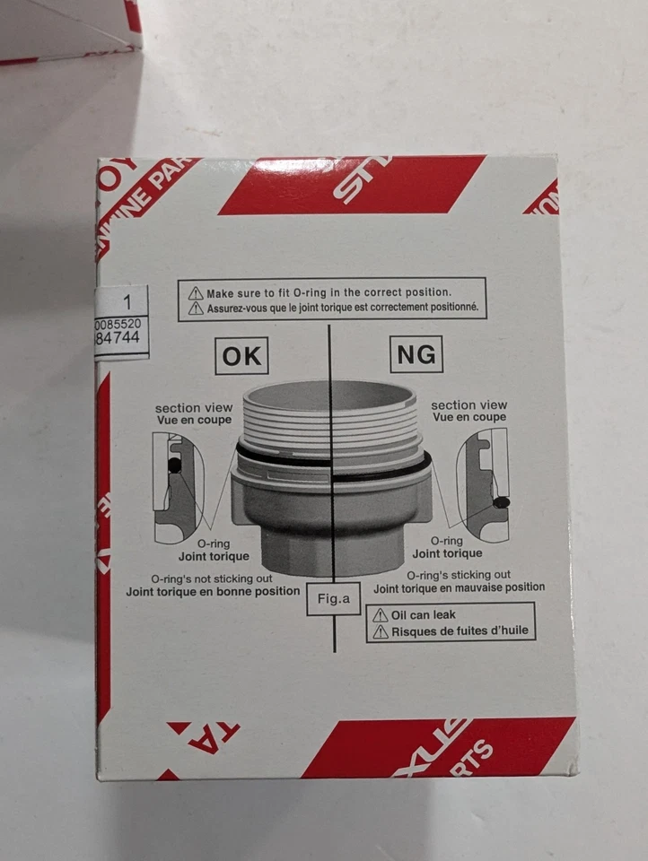 Lote de 2 FILTROS DE ACEITE Y JUNTA ORIGINALES OEM 04152-YZZA1 Toyota Lexus ES350 ES300H 04152-YZZA1 Foto 3 de 4