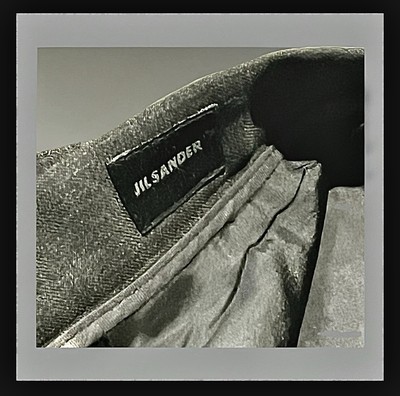 Jil Sander Vintage Gray Wool Dress Pants Sz 50 US 34 Button Fly Italy