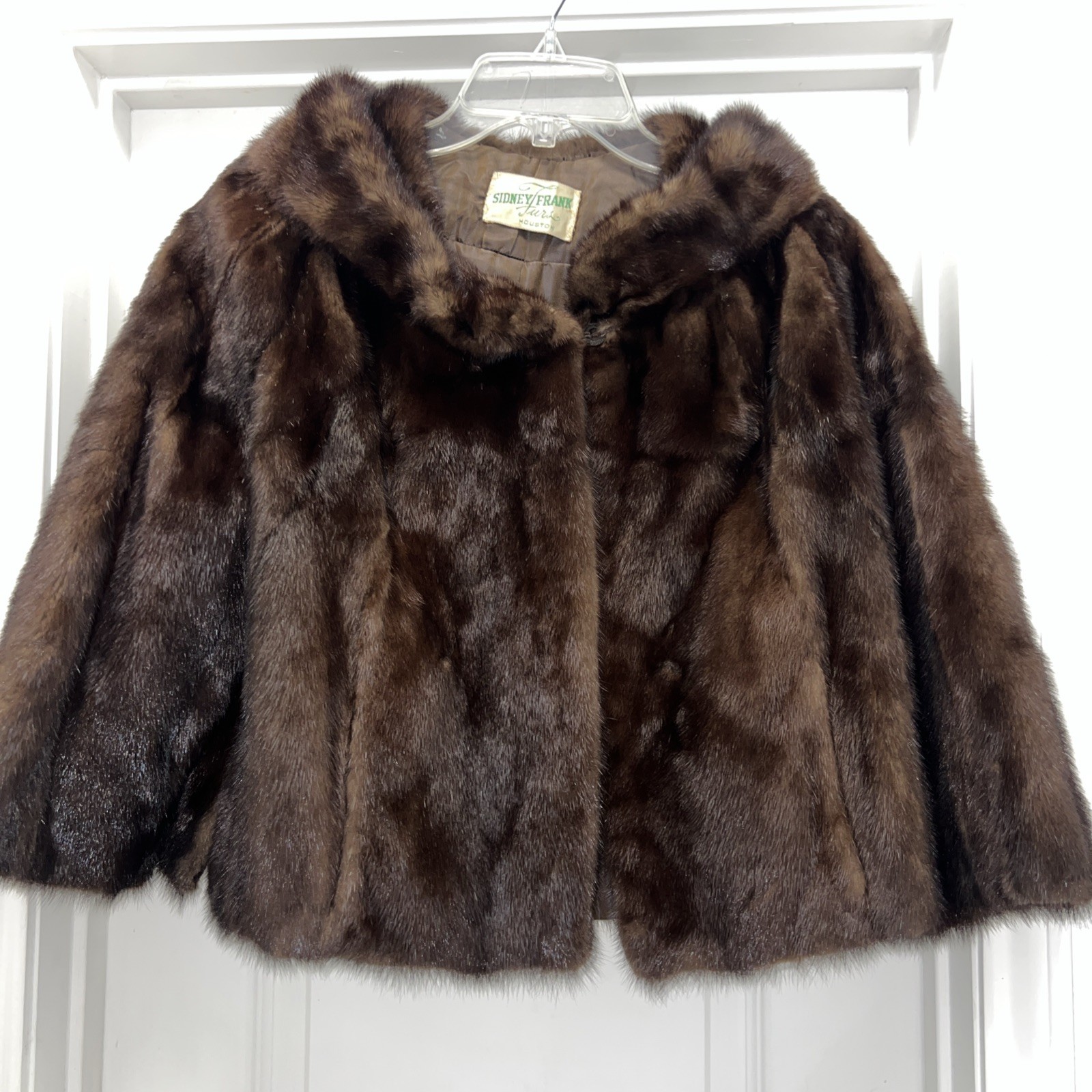 Vintage Sidney Frank Rich Brown Mink Fur Jacket Size S Luxury Coat