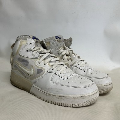 Nike DQ1872-101 Men s 10.5 Mid Sneakers 10 1/2 Air Force 1 Mid React Some Yellow