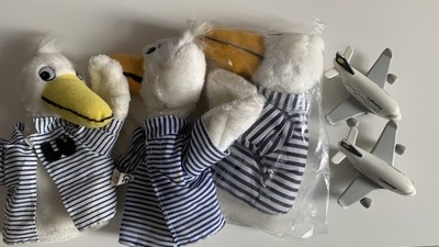 Lufthansa Bordspielzeug LU Handpuppe & Flugzeug A380