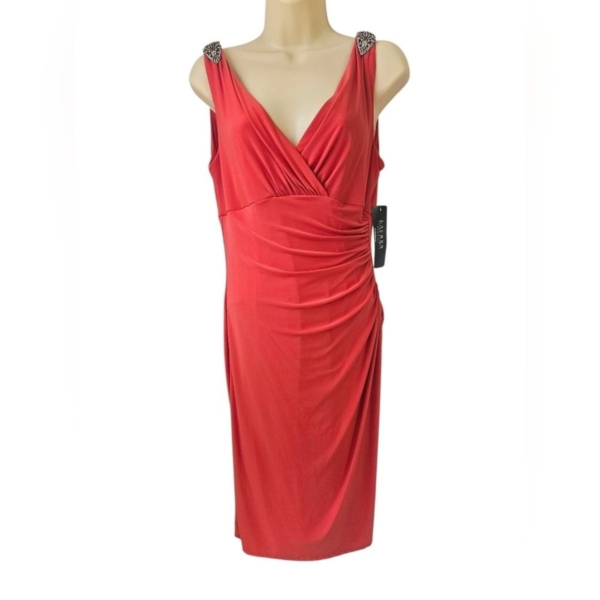 ralph lauren red evening dress Lauren Ralph Lauren -Women's Size 6 Capetown Gala Red Evening Dress, Cocktail,