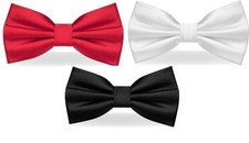 Mens Bow Tie Fashion Novelty Satinlike Tuxedo Bowtie Wedding Necktie