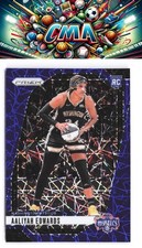 2024 Panini Prizm WNBA #70 Aaliyah Edwards Blue Velocity Prizms