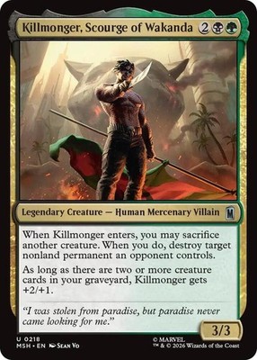 Killmonger, Scourge of Wakanda *FOIL* - Marvel Super Heroes - 218 - LP/NM