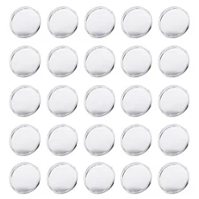 50 Pcs 32 mm Round Coin Collection Cases Plastic Coin Covers Ring Coin Protec...